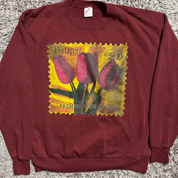 Vintage Post Office Stamp Crewneck MADE IN USA - Picture 2 of 3